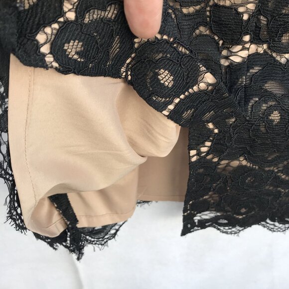 Adrianna Papell Black Lace Off-The-Shoulder Dress Size 6 - Picture 11 of 12